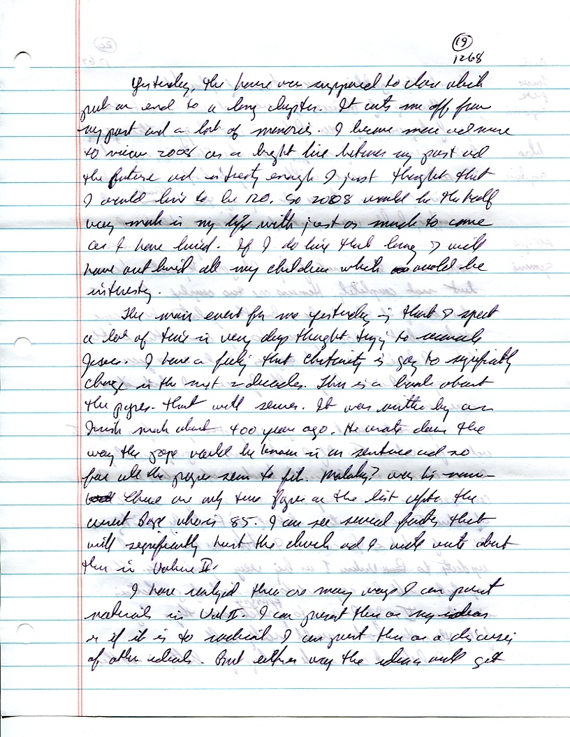 Dr John WorldPeace 2008 Prison Journal